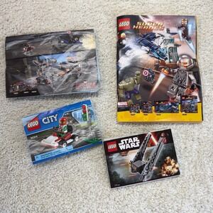 LEGO Instruction Manuals Lot Star Wars 30279 Marvel 76051 City 30314 Booklets